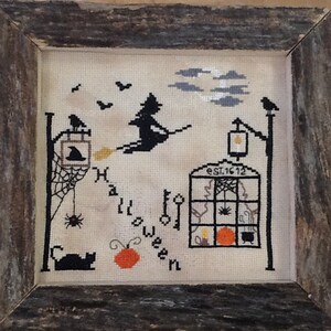 Pattern, Halloween Cross Stitch Pattern,  Download, Pdf  Halloween, Witches Night, Cross Stitching