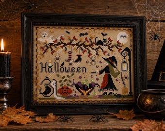 PDF Halloween, Witchy,  Ghost, Witch, Cat, Witches cauldron, PDF
