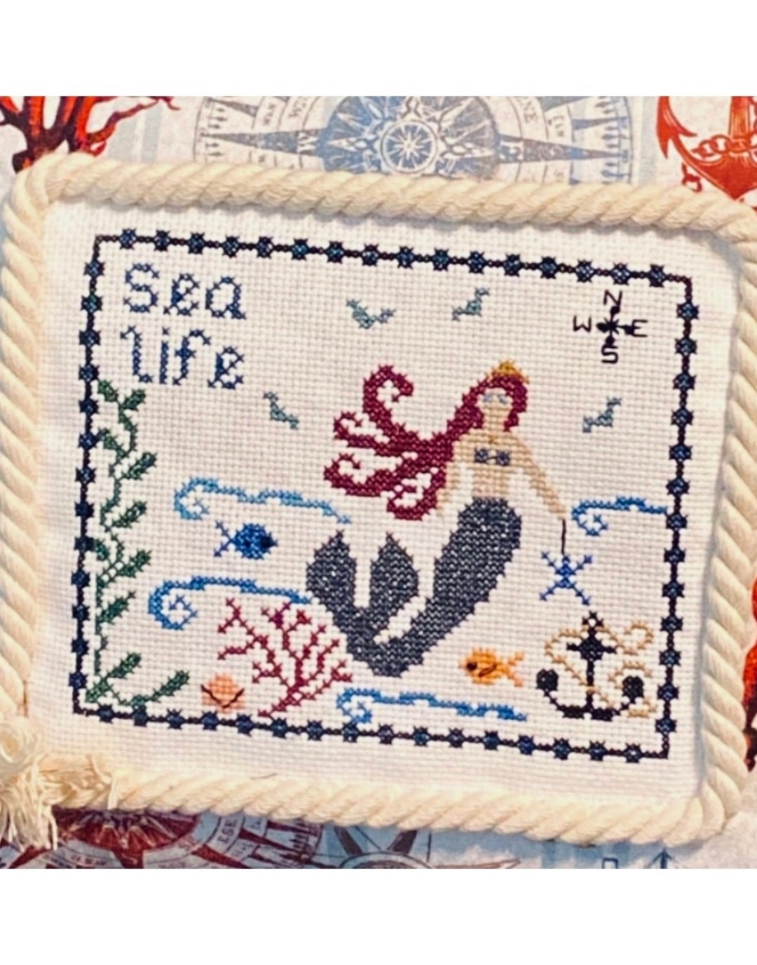 Mermaid Sea Life Cross Stitch Pattern (PDF) - Etsy
