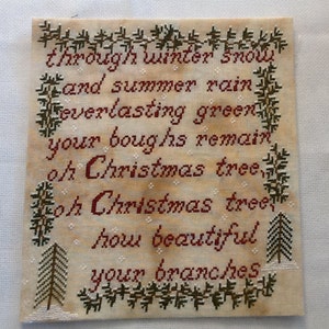 PDF, Christmas Cross Stitch, Samplers, Cross Stitch, Evergreen Christmas trees, Oh Christmas tree, Oh Christmas tree