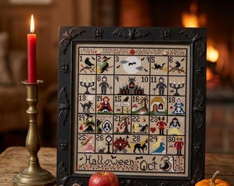 Halloween Fairy Tale Countdown Cross Stitch Pattern (PDF)