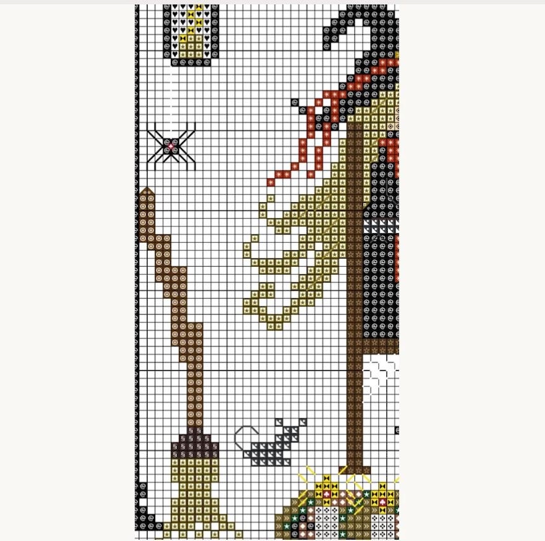 PDF, Witchy Tea Time Cross Stitch Pattern, Halloween - Etsy