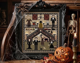 Addams Family Kreuzstichmuster: Morcia, Gomez, MITTWOCHS (PDF)