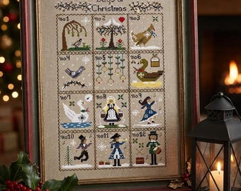 12 Days of Christmas Cross Stitch Pattern (PDF)