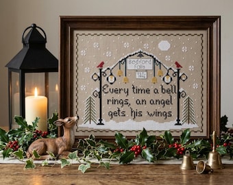 PDF It's a Life Cross Stitch Pattern: Bedford Falls Christmas (PDF Pattern)
