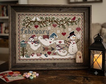 PDF, February Ghostly Calendar, February, Ghosts, Snowman