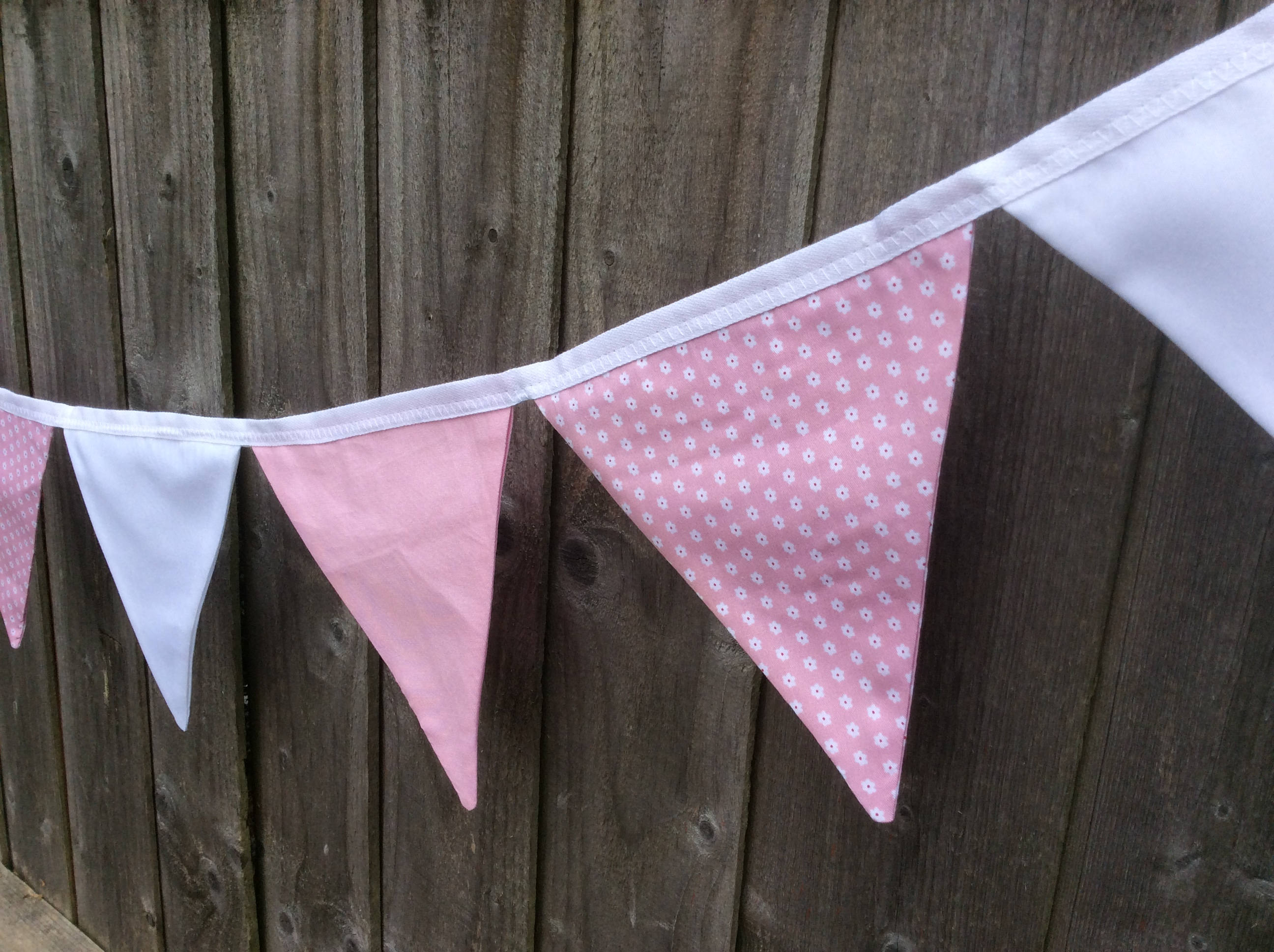 Fabric garland fabric bunting pink bunting pink garland Etsy