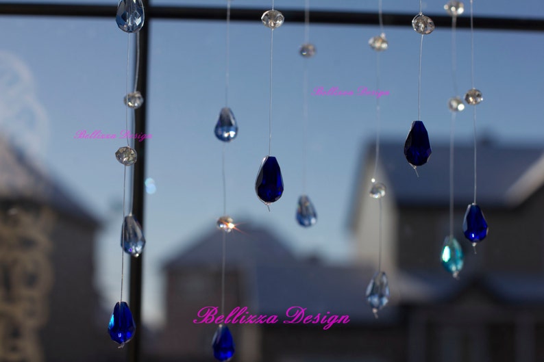 Shower me with Lovecloudrain dropscrystalsblue crystal Etsy