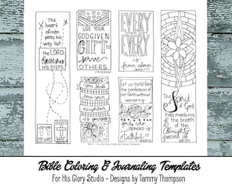 Gifts #19 - bible journaling, black and white, PDF, sketches, bookmarks, coloring, bible verses, journaling