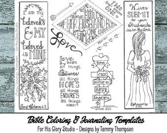 I Am My Beloveds #11 - bible journaling, black and white, PDF, sketches, bookmarks, coloring, bible verses, journaling