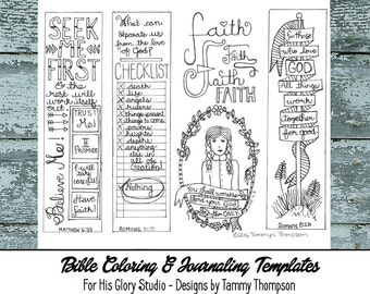 Seek Me First #13 - bible journaling, black and white, PDF, printable, sketches, bookmarks, coloring, bible verses, journaling