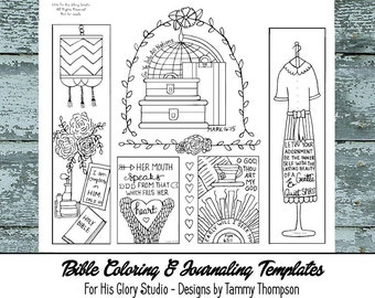 I Am Complete  - #21 - bible journaling, black and white, PDF, sketches, bookmarks, coloring, bible verses, journaling