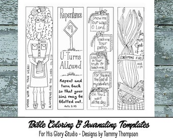 Repentance  - #22 - bible journaling, black and white, PDF, sketches, bookmarks, coloring, bible verses, journaling, margin templates