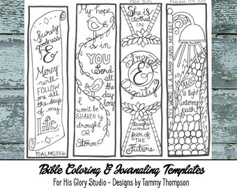 All The Days Of My Life #14  - bible journaling, black and white, PDF, 3 printable sketches, bookmarks, coloring, bible verses