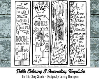 I Am The Way  #17 - bible journaling, black and white, PDF, sketches, bookmarks, coloring, bible verses, journaling
