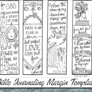 Bibel Journaling Druckbare Vorlagen - Schrift Färbung Digitaler Download - Angst & Angst # 2