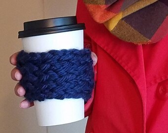Navy Coffee Cozi // drankmouw // koffiebeker mouw