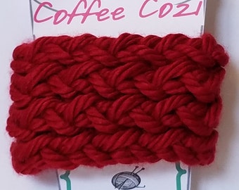 Rode Koffie Cozi // drankhoes // koffiekophoes
