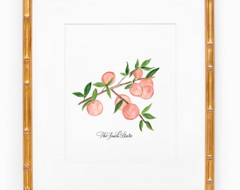 Georgia Peach Watercolor Print