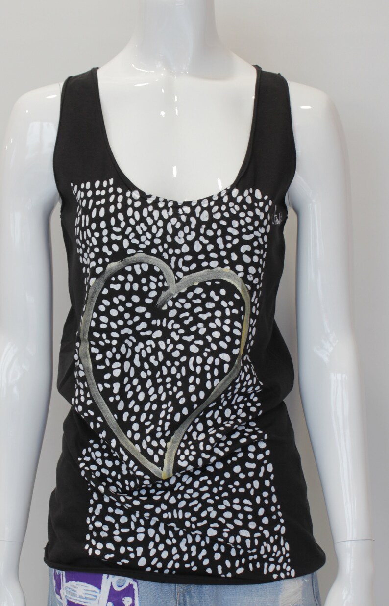 HEART16 Size S Black T-Shirt women/'s organic cotton.