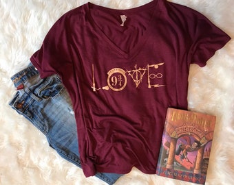 Harry Potter Love V-neck Slouchy