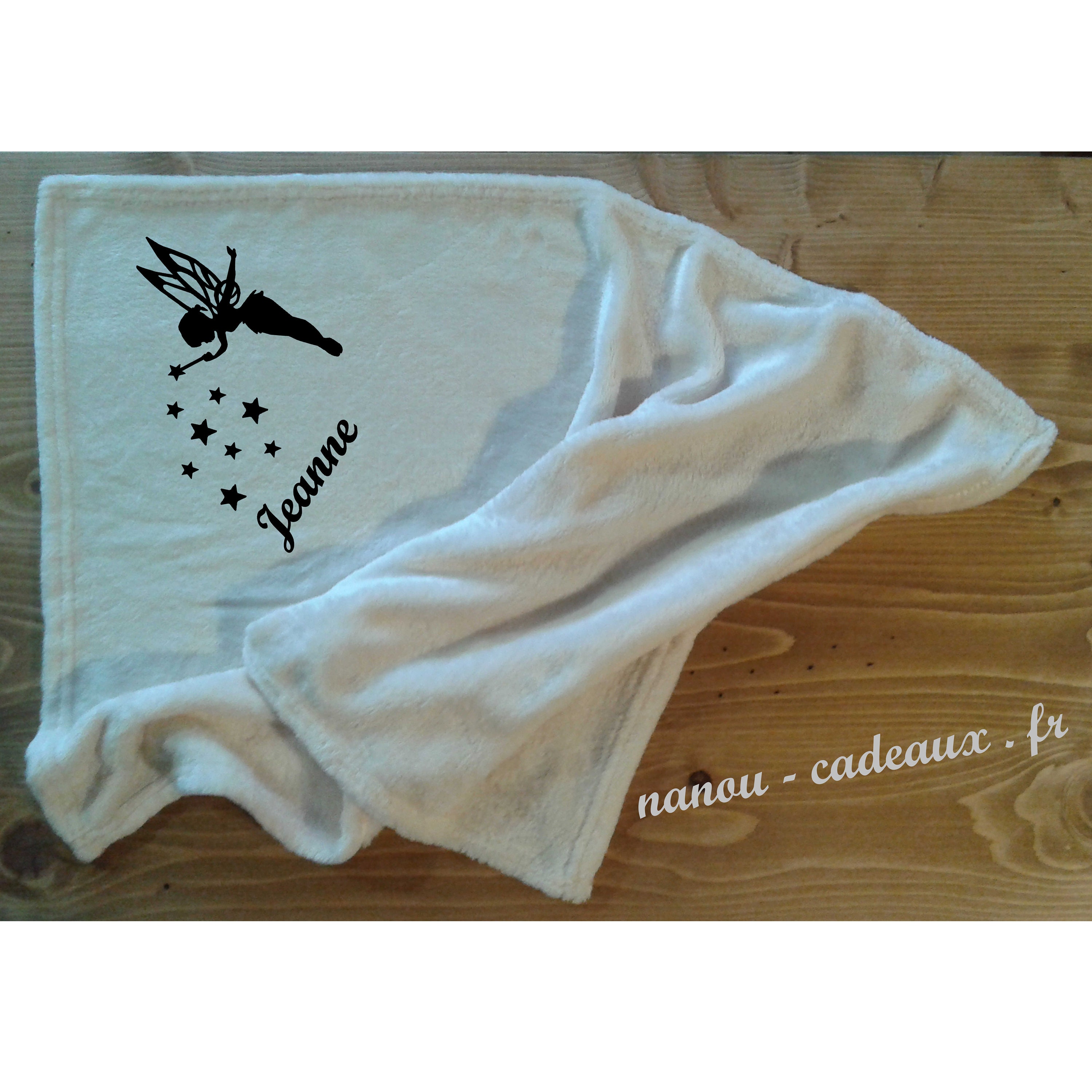 Couverture Bébé Personnalisée Prénom et Fée Naissance Décoration Chambre Bébé
