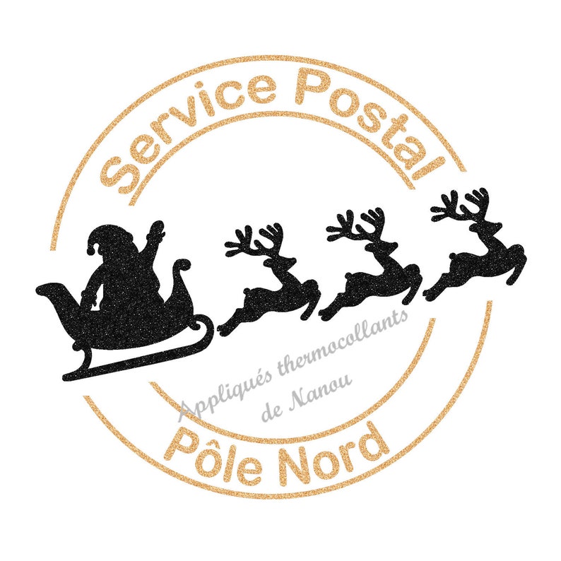 Noël tampon poste Pôle Nord appliqué thermocollant flex | Etsy