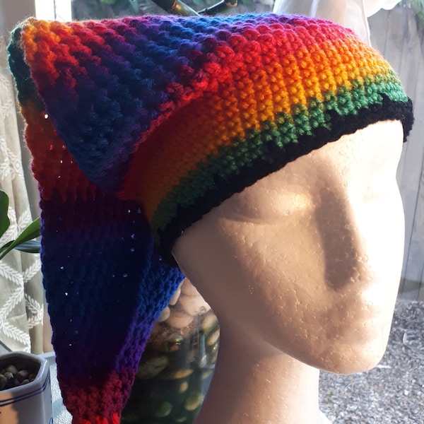 Gorro Nightcap (Patrón de crochet - Terminología de EE. UU. y Reino Unido)