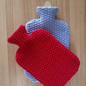 Mini Weave Hot Water Bottle Cover (Crochet Pattern - US and UK terminology)