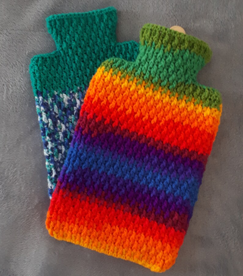 Alpine Hot Water Bottle Cover crochet Pattern US and UK Etsy