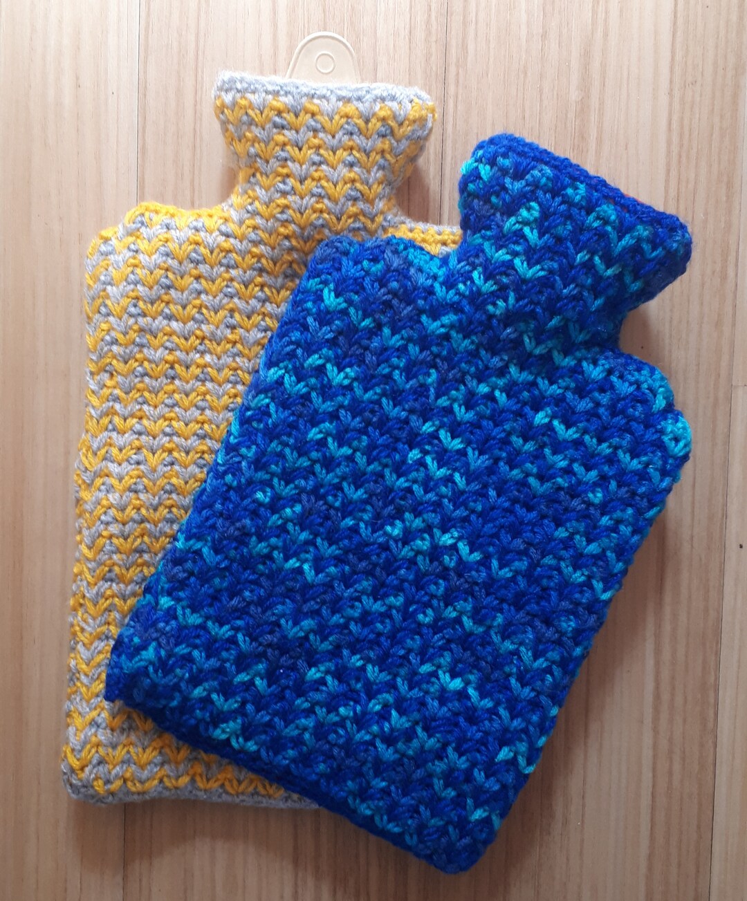 Herringbone Hot Water Bottle Cover crochet Pattern US and UK