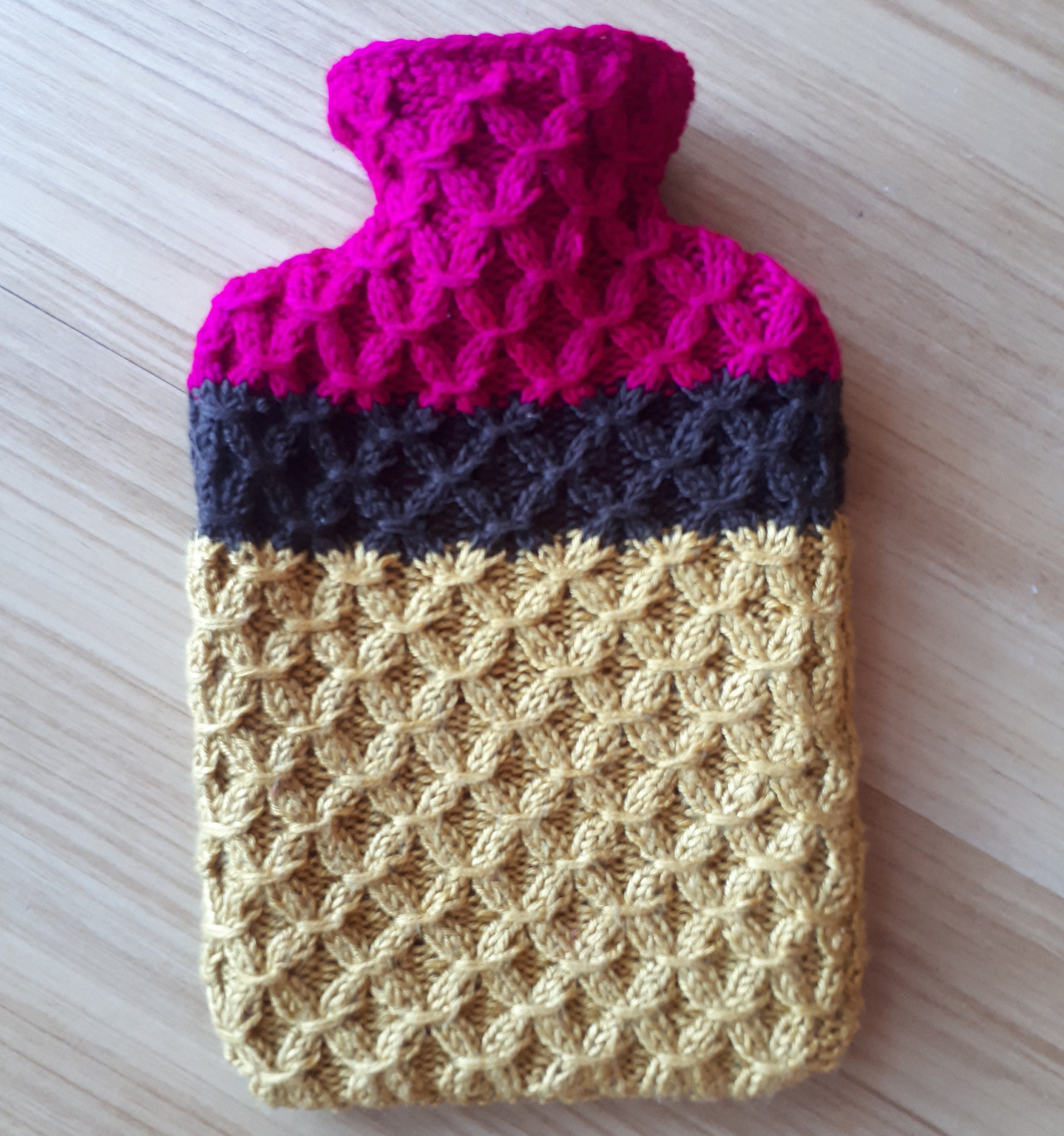 Smocking Hot Water Bottle Cover Knitting Pattern Etsy