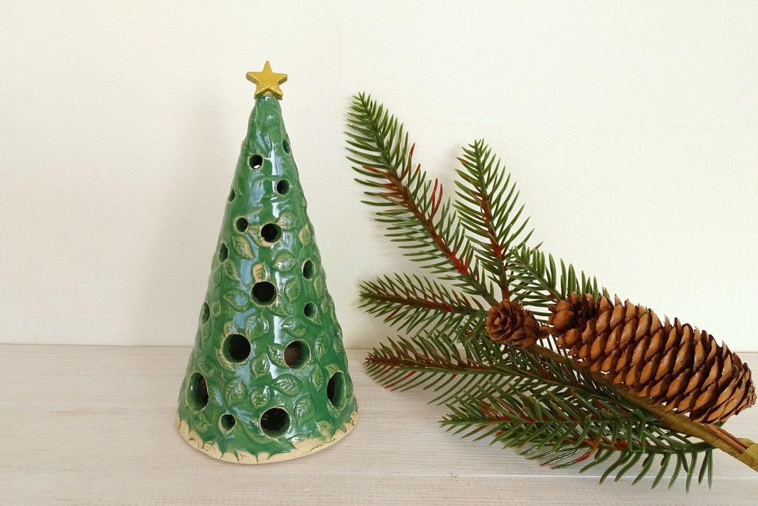 Handmade Christmas Tree Luminary Ceramic Tea Light Tree Etsy UK