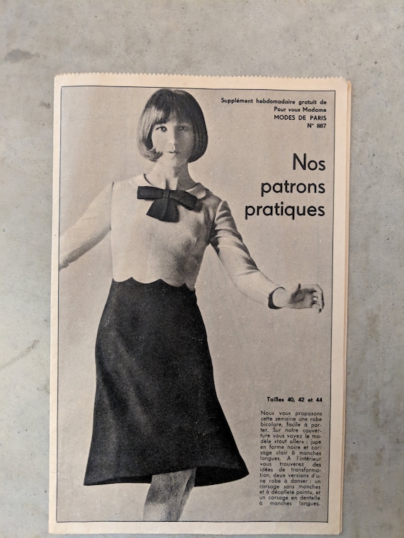 Patron Vintage L’Echo De La Mode - Chemisier Et Jupe Taille 44 - Occasion