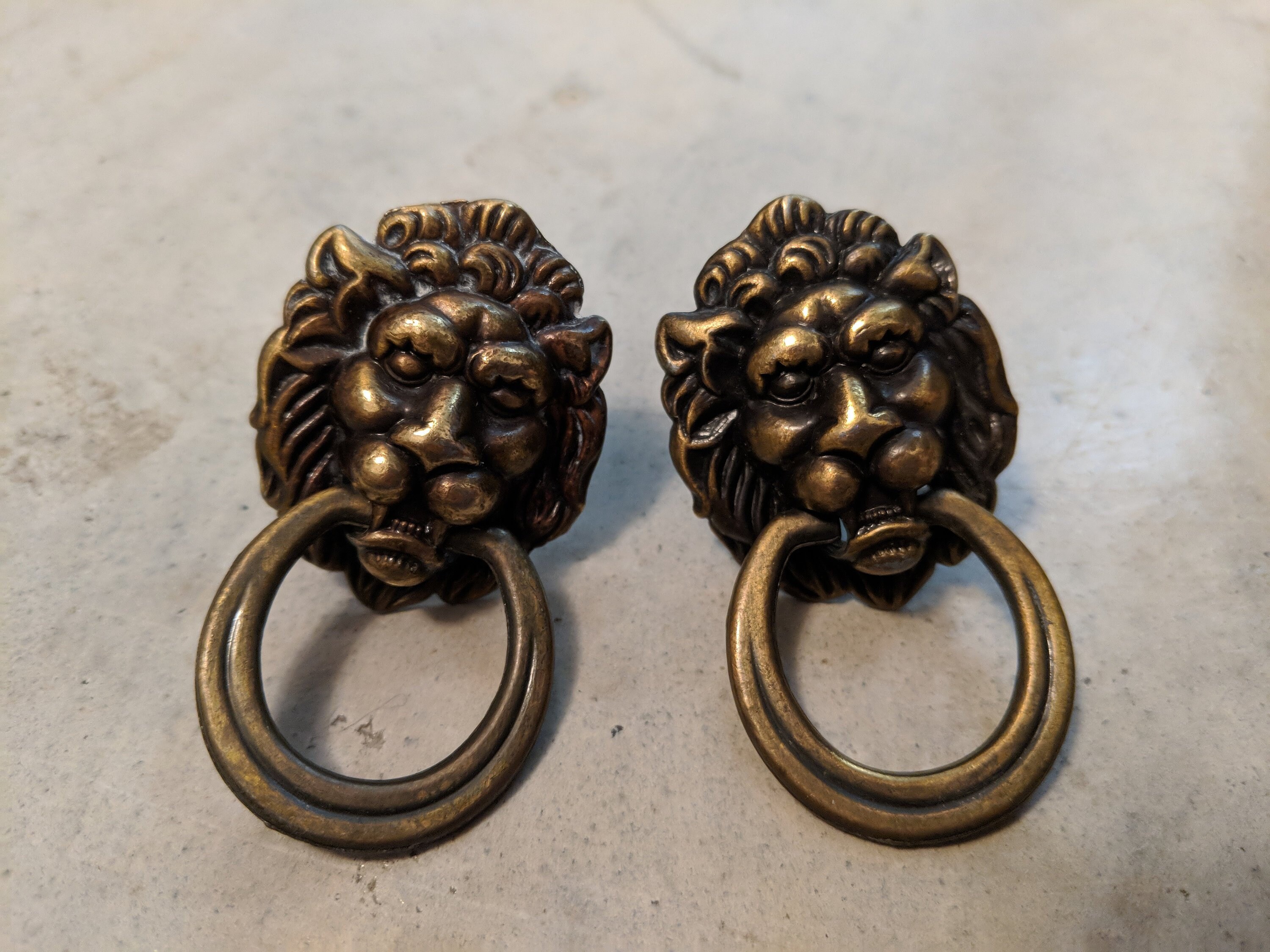 Antique Brass Drawer Knob Shabby Castle Chic Antique Furniture Etsy