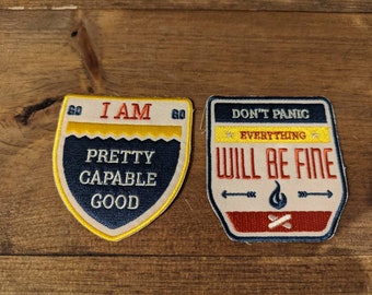 NEW Embroidery patch i am pretty capable good  backpack traveler collector gift idea birthday
