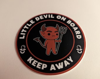 Baby on board vinyl car sticker little devil baby on board gift idea for newborn Free shipping