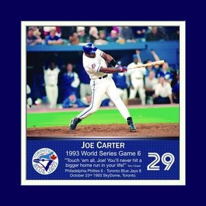 Majestic Men's Joe Carter 1993 Toronto Blue Jays Cooperstown World Series Jersey