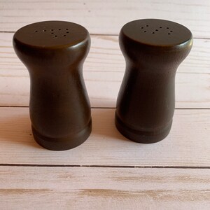 Wooden salt and pepper shakers
