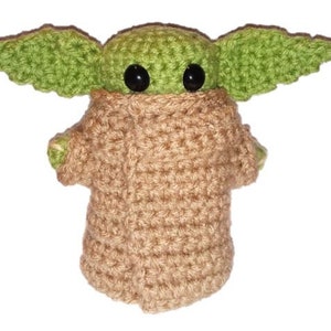 Grünes Alien Kind Amigurumi Häkelanleitung