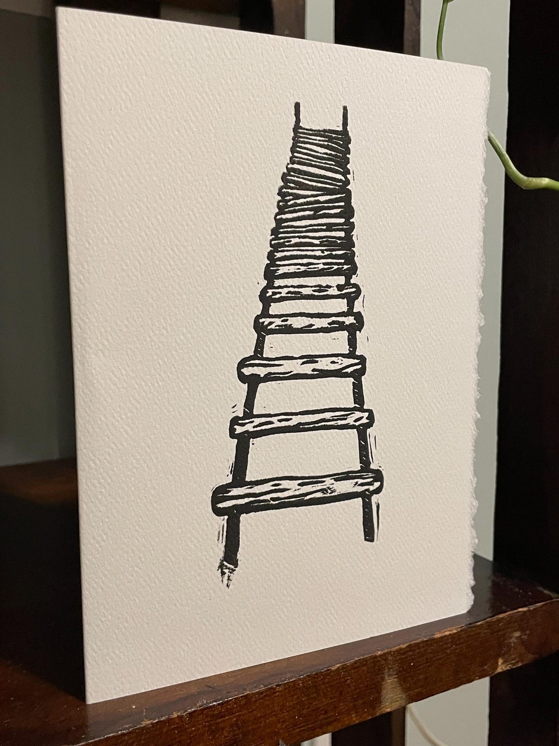 Upcycled Block Printed Greeting Cards - Notch Trail Badlands National ...