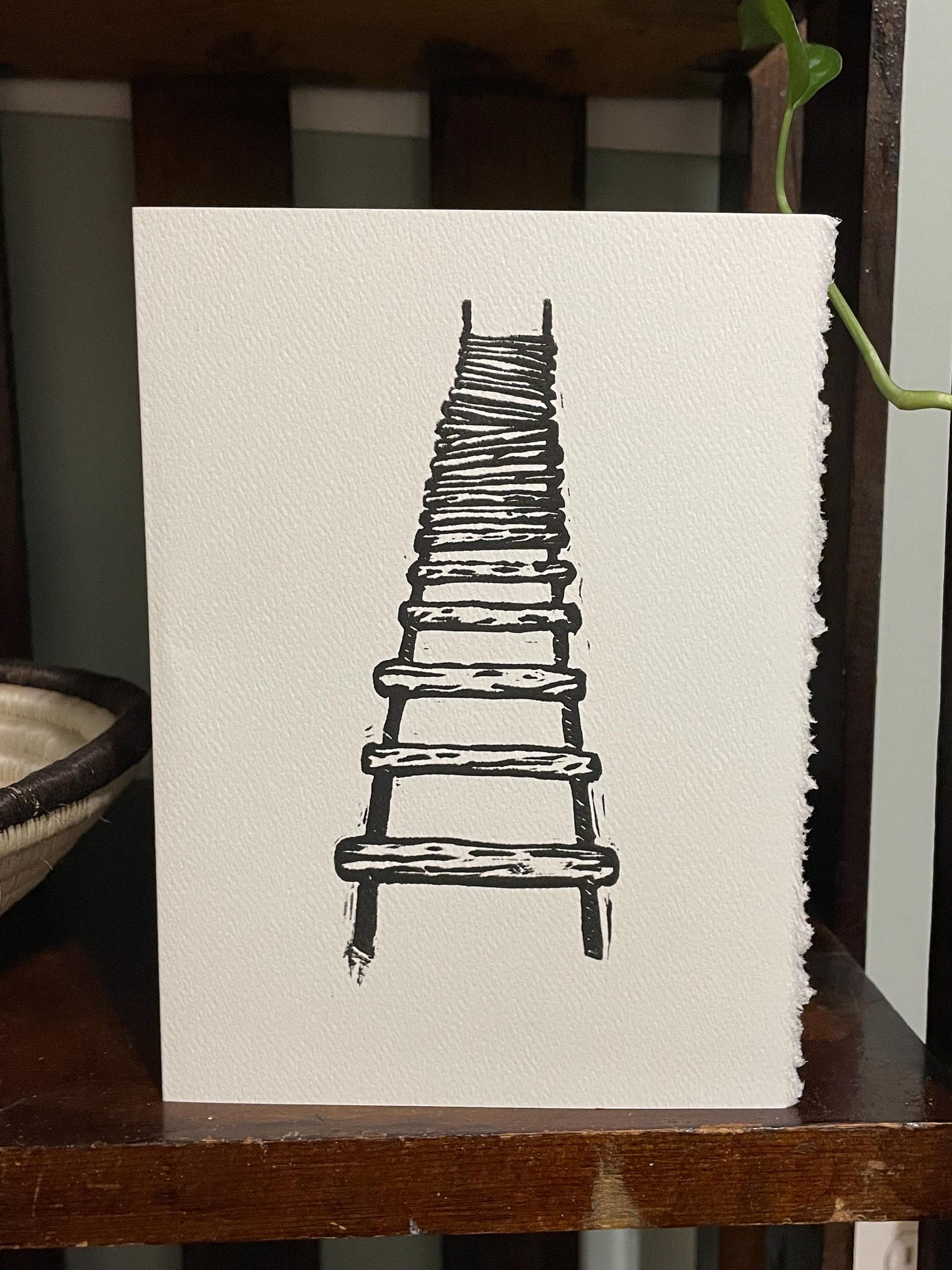 Upcycled Block Printed Greeting Cards - Notch Trail Badlands National ...