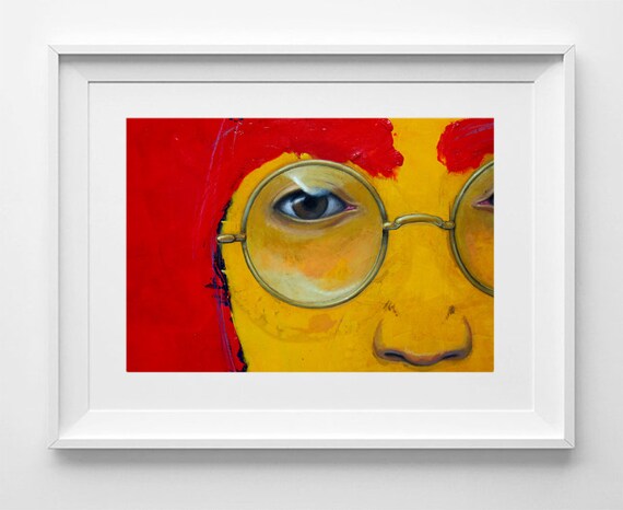 JOHN LENNON, Oil Painting Printable, Instant Downloadable Art.