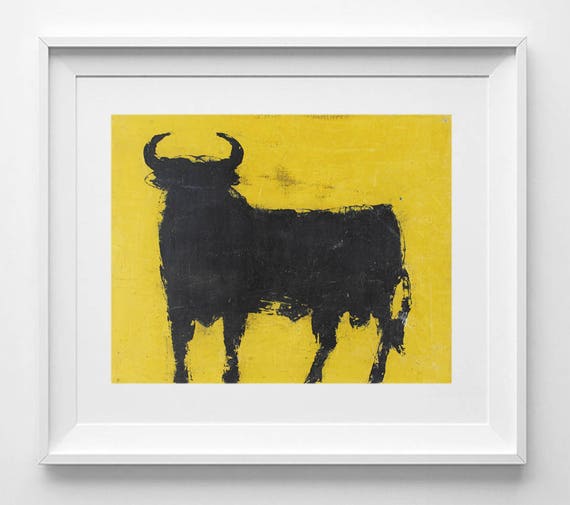 OCHER BULL. Printing on high quality paper.