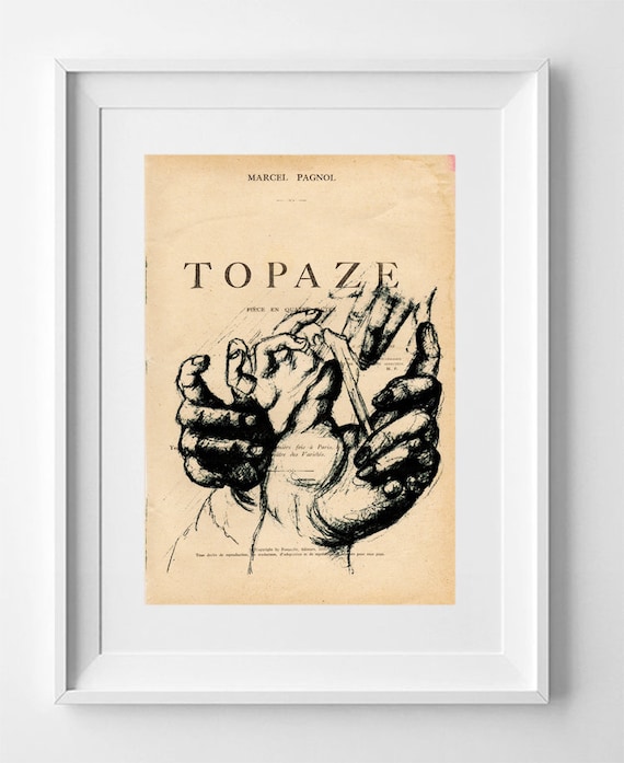 Vintage French Magazine Upcycled Art Print: 1920s Classic Drawing on La Petite Illustration Page 28x19cm