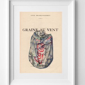 Diet Coke. Stampa su illustrazione rivista francese. 28x19cm.