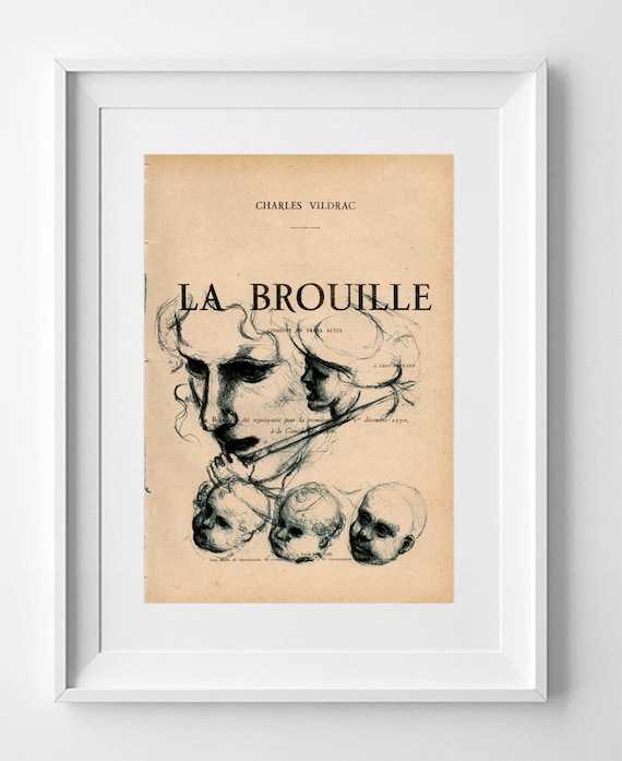 Vintage French Magazine Upcycled Art Print: 1920s Classic Drawing on La Petite Illustration Page 28x19cm