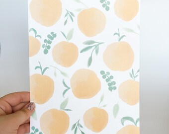 Watercolor oranges