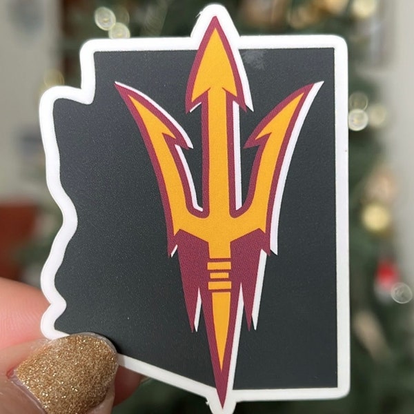 ASU Sticker, fear the fork, arizona state, college sticker, pac 12, waterproof, dishwasher safe, sparky, ASU, arizona state university