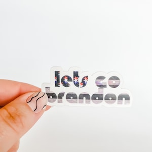 Lets Go Brandon Sticker, waterproof sticker, flag sticker, usa flag, lets go brandon, land of the free